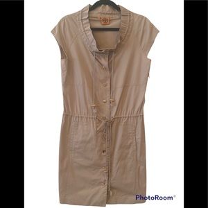 ⭐️NWT⭐️Tory Burch Tan with Gold Buttons Pepper Dress